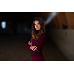 Maglione a collo alto lavorato a maglia Equestrian Stockholm da donna Bordeaux