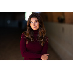 Maglione a collo alto lavorato a maglia Equestrian Stockholm da donna Bordeaux