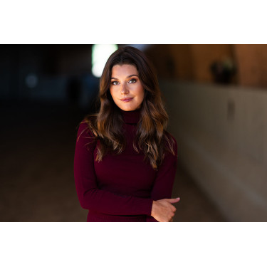 Maglione a collo alto lavorato a maglia Equestrian Stockholm da donna Bordeaux