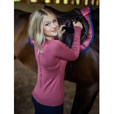 Maglione lavorato a maglia con collo rotondo Equestrian Stockholm donna Rosa intramontabile