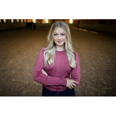 Maglione lavorato a maglia con collo rotondo Equestrian Stockholm donna Rosa intramontabile