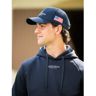 Felpa con cappuccio Equestrian Stockholm Ease uomo Marina Blu marino