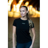 T-shirt Equestrian Stockholm donna maniche corte Nero