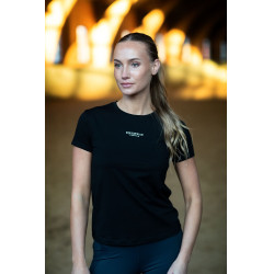 T-shirt Equestrian Stockholm donna maniche corte Nero