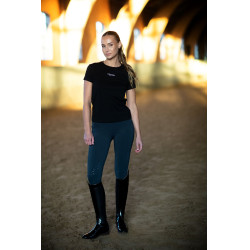 T-shirt Equestrian Stockholm donna maniche corte Nero