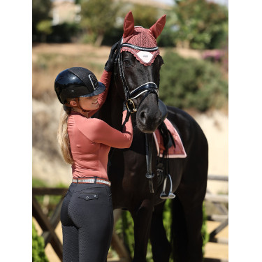 Sottosella da dressage Equestrian Stockholm Rosa ambra Bianco