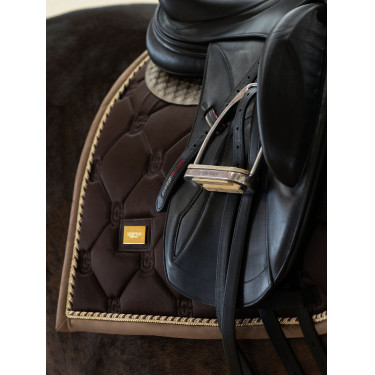Sottosella da dressage Equestrian Stockholm Marrone dorato