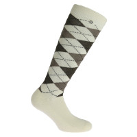 Calze Equithème Argyle donna Ecru / talpa