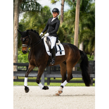 Sottosella da dressage Equestrian Stockholm con fasce Bianco