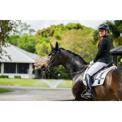 Sottosella da dressage Equestrian Stockholm con fasce Bianco