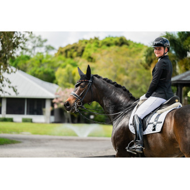 Sottosella da dressage Equestrian Stockholm con fasce Bianco