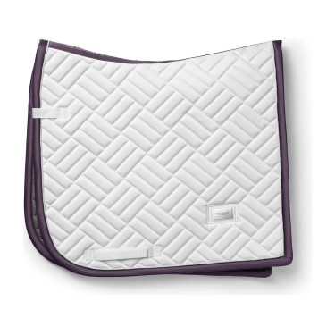 Sottosella da dressage Equestrian Stockholm moderno Bianco viola scuro