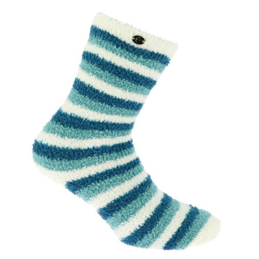 Calzini Equithème Chenille Ecru / zaffiro / blu Bianco