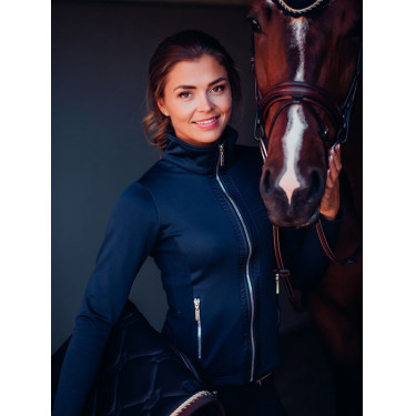 Giacca in pile Equestrian Stockholm da donna Marina Blu marino Giacca in pile Equestrian Stockholm da donna Marina Blu marino