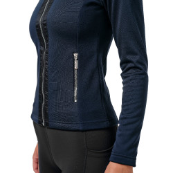 Giacca in pile Equestrian Stockholm da donna Marina Blu marino Giacca in pile Equestrian Stockholm da donna Marina Blu marino