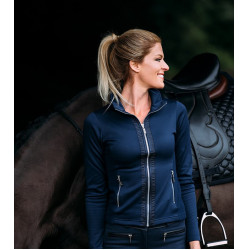Giacca in pile Equestrian Stockholm da donna Marina Blu marino Giacca in pile Equestrian Stockholm da donna Marina Blu marino