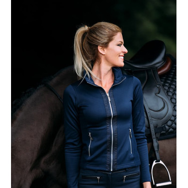 Giacca in pile Equestrian Stockholm da donna Marina Blu marino Giacca in pile Equestrian Stockholm da donna Marina Blu marino