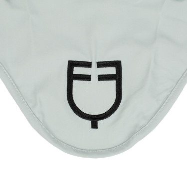 Cuffia antimosche Equestro cube stretch tecnica con logo Nebbia grigia Blu