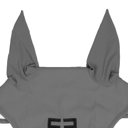 Cuffia antimosche Equestro cube stretch tecnica con logo Grigio ghiacciato