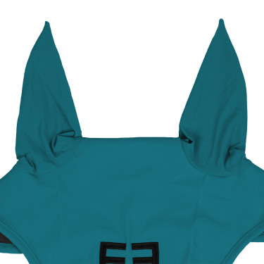 Cuffia antimosche Equestro cube stretch tecnica con logo