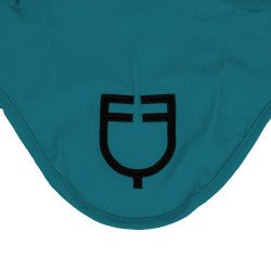 Cuffia antimosche Equestro cube stretch tecnica con logo