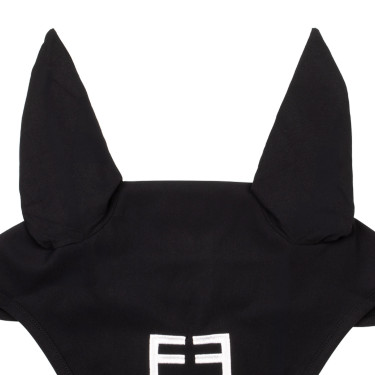 Cuffia antimosche Equestro cube stretch tecnica con logo
