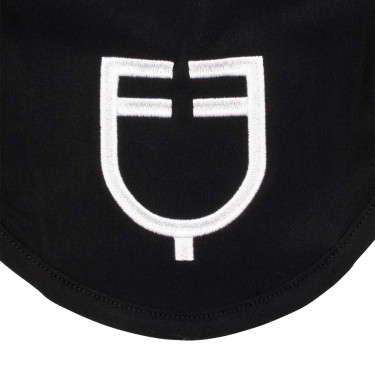 Cuffia antimosche Equestro cube stretch tecnica con logo
