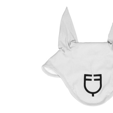 Cuffia antimosche Equestro cube stretch tecnica con logo