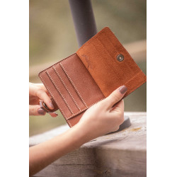 Porta-carte Penelope Cartoon Cognac Marrone