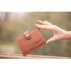 Porta-carte Penelope Cartoon Cognac Marrone