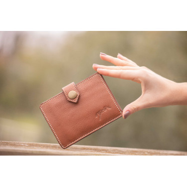 Porta-carte Penelope Cartoon Cognac Marrone