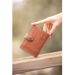 Porta-carte Penelope Cartoon Cognac Marrone