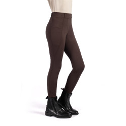 Leggings Mia a fondo intero in silicone HKM Marrone scuro