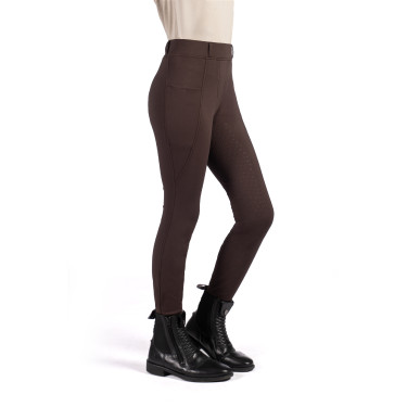 Leggings Mia a fondo intero in silicone HKM Marrone scuro