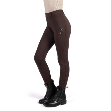 Leggings Mia a fondo intero in silicone HKM Marrone scuro