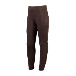 Leggings Mia a fondo intero in silicone HKM Marrone scuro