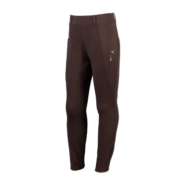 Leggings Mia a fondo intero in silicone HKM Marrone scuro
