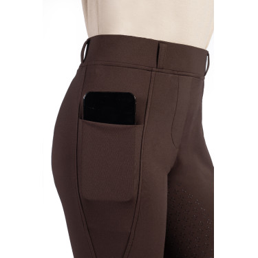 Leggings Mia a fondo intero in silicone HKM Marrone scuro