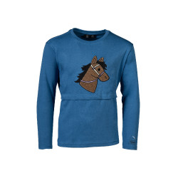 Polo a maniche lunghe Mia HKM Blu Polo a maniche lunghe Mia HKM Blu