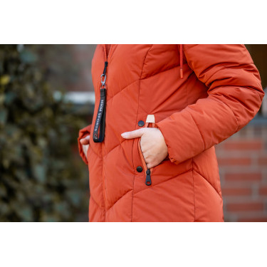 Piumino lungo Toronto HKM Rame Marrone