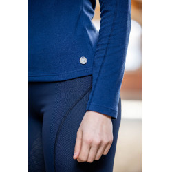 Maglia a maniche lunghe a collo alto Eva HKM Blu scuro