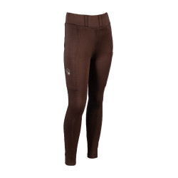 Leggings Lana II stile fondo intero in silicone HKM Marrone scuro