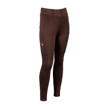 Leggings Lana II stile fondo intero in silicone HKM Marrone scuro
