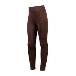 Leggings Lana II stile fondo intero in silicone HKM Marrone scuro