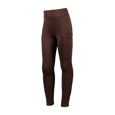 Leggings Lana II stile fondo intero in silicone HKM Marrone scuro