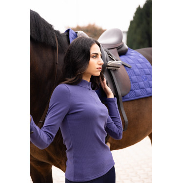 Polo a maniche lunghe Arezzo Soft Lauria Garrelli Indaco Blu