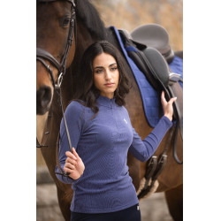 Polo a maniche lunghe Arezzo Soft Lauria Garrelli Indaco Blu
