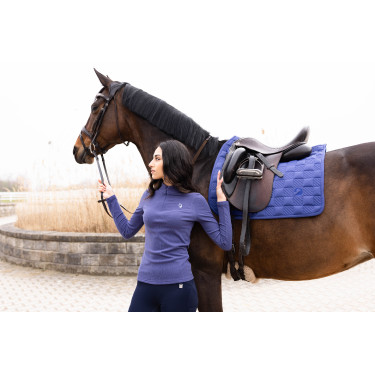 Polo a maniche lunghe Arezzo Soft Lauria Garrelli Indaco Blu