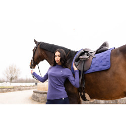 Polo a maniche lunghe Arezzo Soft Lauria Garrelli Indaco Blu