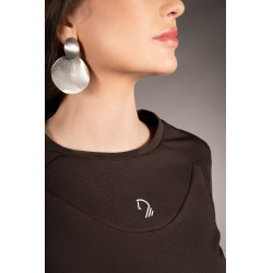 Polo a maniche lunghe Arezzo Function Lauria Garrelli Marrone scuro